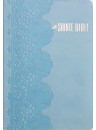 "Bible Esaïe 55 No 202 compacte, bleue motif dentelle "