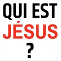 "Autocollant : Qui est J&eacute;sus?" carr&eacute; 7,5 cm