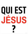 "Autocollant : Qui est J&eacute;sus?" carr&eacute; 7,5 cm